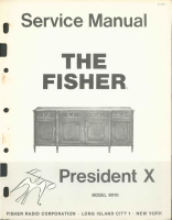 Fisher PRESIDENT-10-9010 - Service Manual 